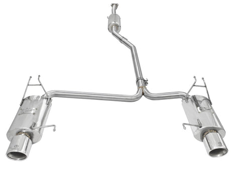 Échappement aFe Takeda 2,25 pouces à 2 pouces de diamètre 304SS Cat-Back avec embouts polis 08-12 Honda Accord Coupé V6 3,5 L