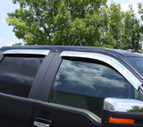 Déflecteurs de vitres avant et arrière AVS 16-18 Nissan Titan XD Crew Cab Ventvisor 4 pièces - Chrome