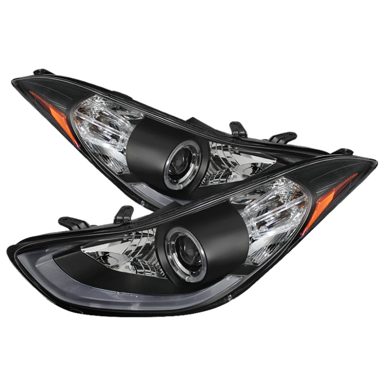 Phares de projecteur Spyder Hyundai Elantra 11-13 LED Halo DRL Blk PRO-YD-HYELAN11-DRL-BK