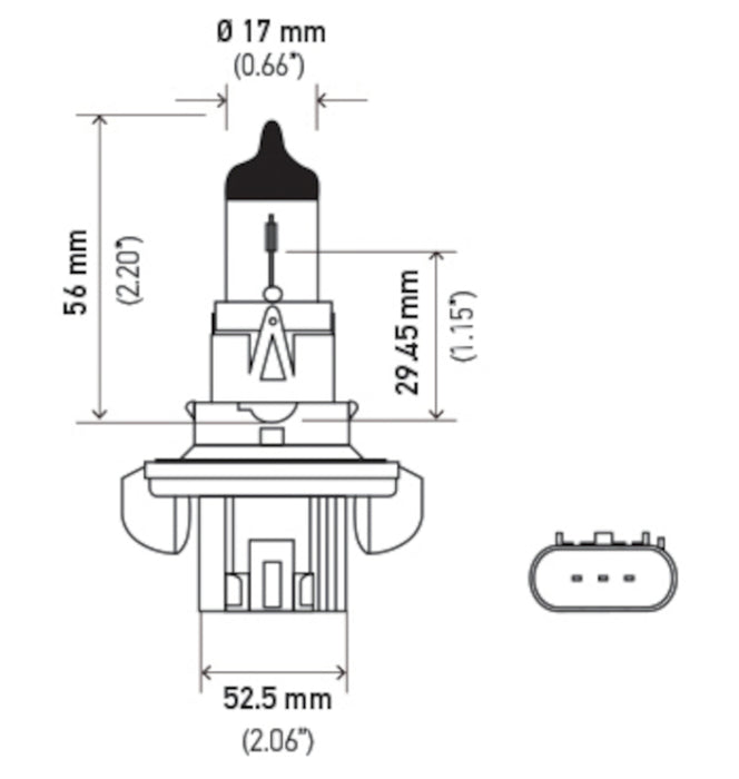 Ampoule Hella H13 12V 60/55W P264T T4