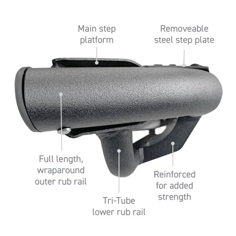 Marchepieds latéraux Go Rhino Dominator Xtreme DT - Tex Blk - 68 po (planches UNIQUEMENT/supports requis)