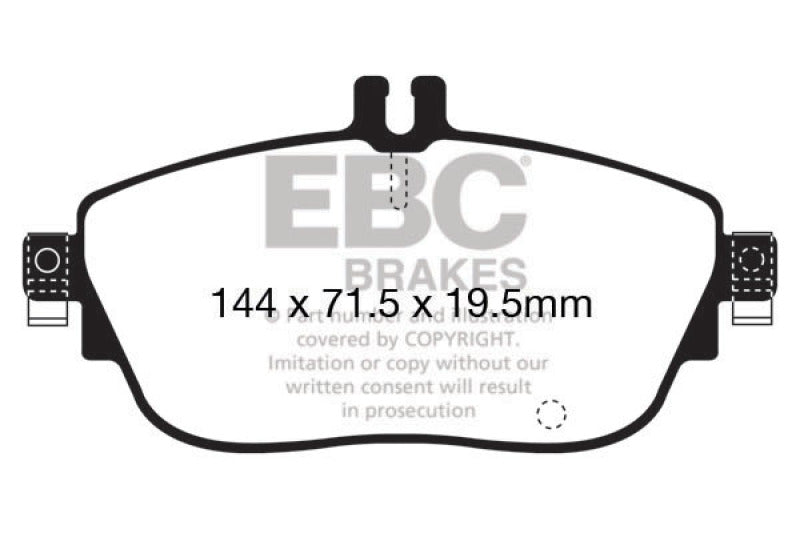 Plaquettes de frein avant EBC 13+ Mercedes-Benz CLA250 2.0 Turbo Ultimax2