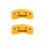 MGP 4 Caliper Covers Engraved Front & Rear Cruze Yellow finish black ch