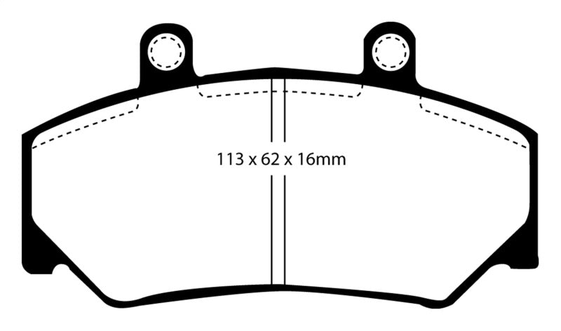 Plaquettes de frein avant EBC 85-93 Volvo 740 2.1 (Bendix) Yellowstuff