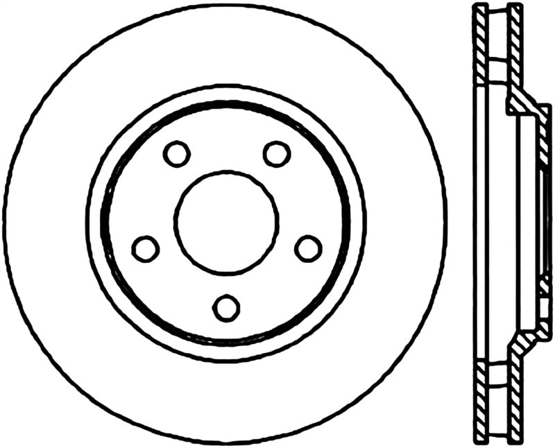 Rotor avant gauche rainuré et percé StopTech pour Chevrolet Camaro / Pontiac Firebird/Trans Am 98-02