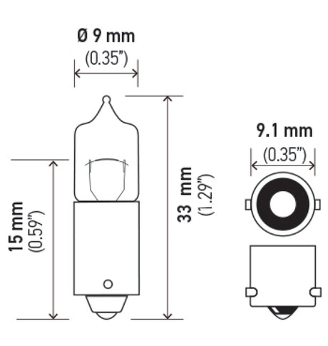 Ampoule Hella H5W 12V 5W Ba9S T275