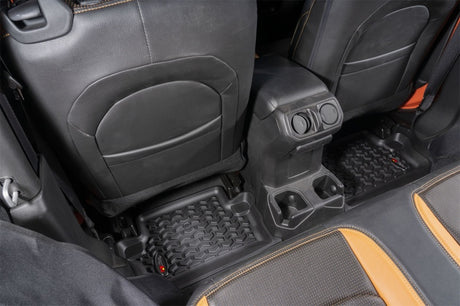 Kit de revêtement de sol Rugged Ridge noir avant/arrière/chargement complet 18-20 Jeep Wrangler JL 2 portes