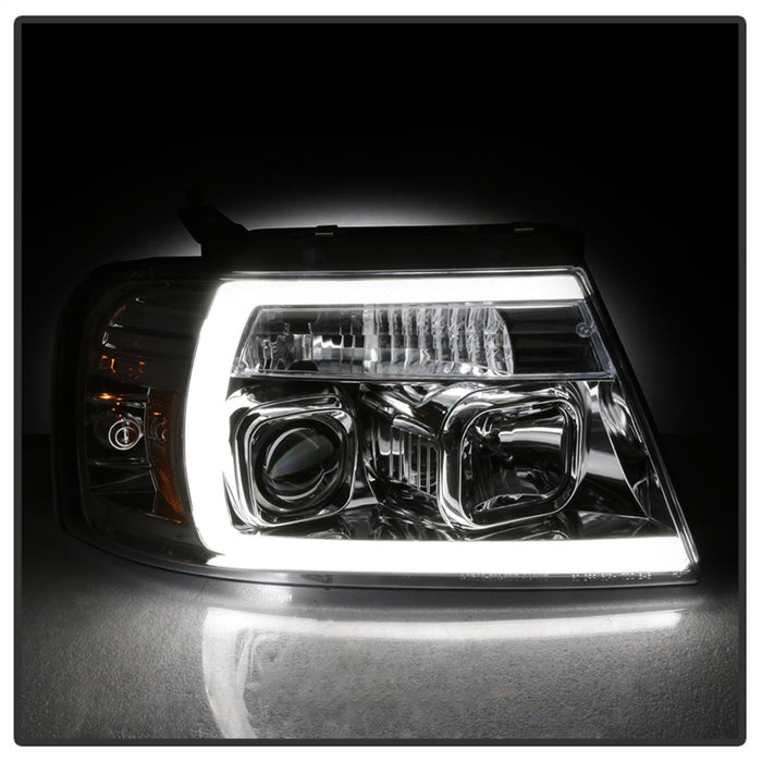 Phares de projecteur à barre lumineuse Spyder 04-08 Ford F-150 - Chrome (PRO-YD-FF15004V2-LB-C)