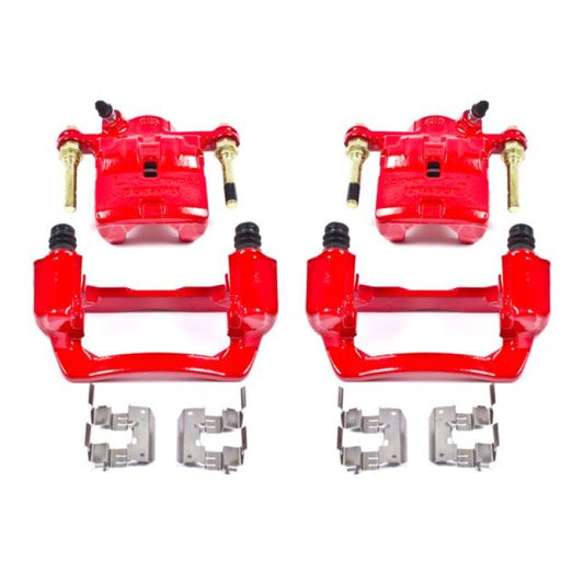 Power Stop 09-13 Subaru Forester Rear Red Calipers w/Brackets - Pair