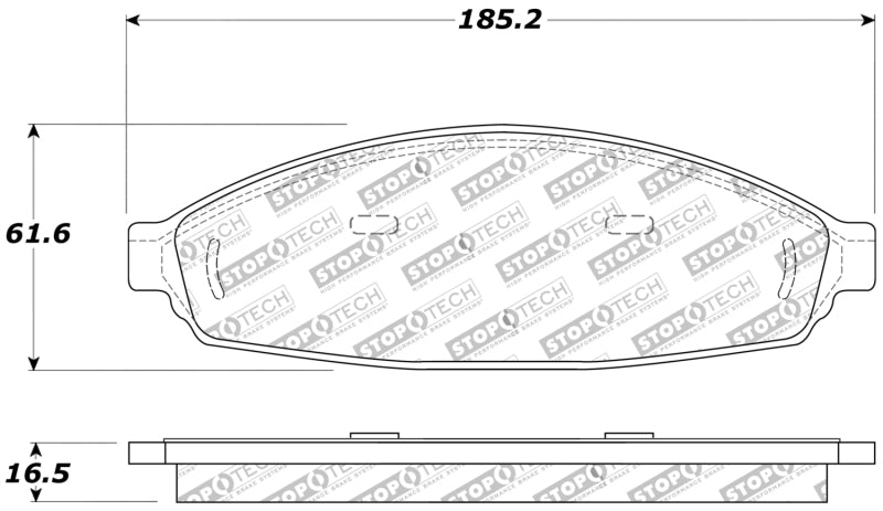 Plaquettes de frein sport StopTech avec cales et matériel - Avant