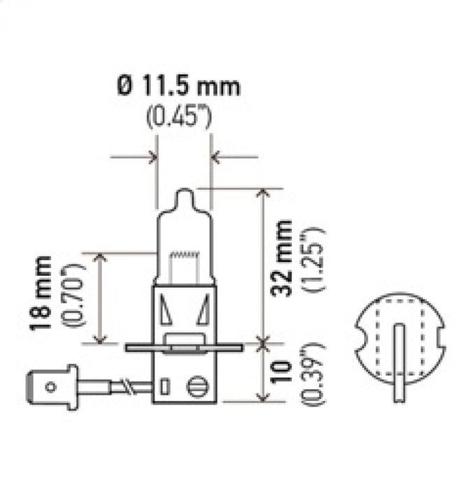 Ampoule Xénon Hella Optilux H3 12V / 100W Blanc XB