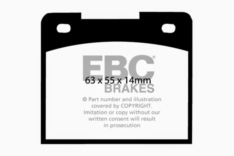 Plaquettes de frein avant EBC 66-74 Lotus Elan 1.6 Yellowstuff