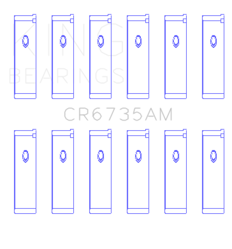 Ensemble de roulements de bielle hautes performances King Mitsubishi 6G74 3000GT/Dodge Stealth (taille 0,75)