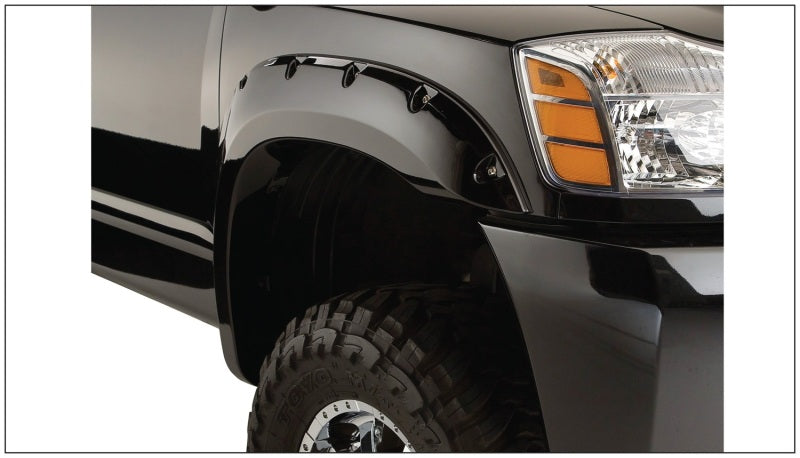 Élargisseurs de capot Bushwacker 04-15 Nissan Titan Pocket Style 2 pièces - Noir