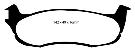 Plaquettes de frein arrière EBC 00-01 Ford Expedition 4.6 2WD Yellowstuff