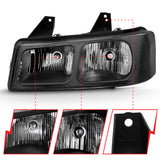 Phare avant en cristal ANZO 2003-2017 Chevy Express noir