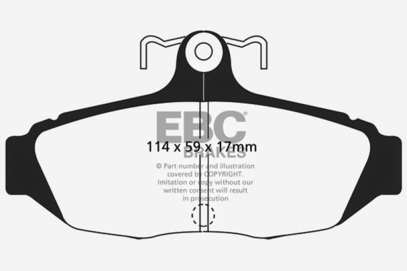 EBC 87-93 Ford Mustang 5.0 Redstuff Rear Brake Pads