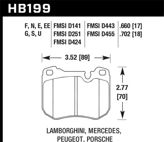 Hawk DTC-80 83-89 Porsche 944 Front Race Brake Pads