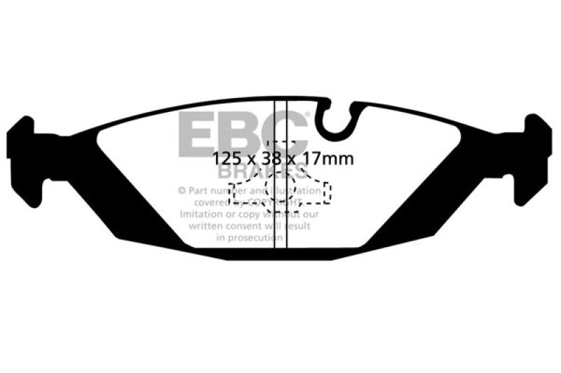 Plaquettes de frein arrière Redstuff EBC 87-88 pour BMW M5 3.5 (E28)