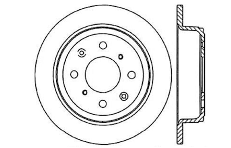 Disque de frein arrière droit percé StopTech Acura et Honda Civic/Del Sol