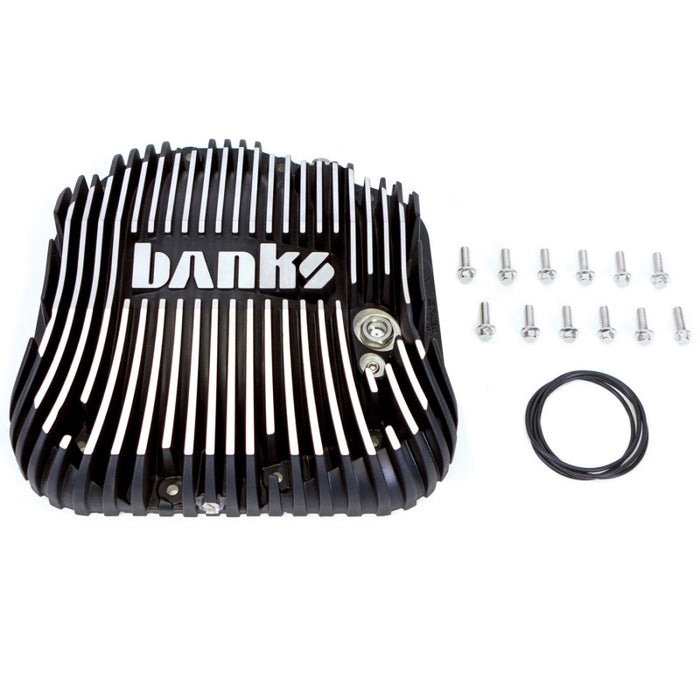 Kit de couvercle de différentiel fraisé noir à 12 boulons pour Ford F250/F350 10,25 pouces Banks 85-19