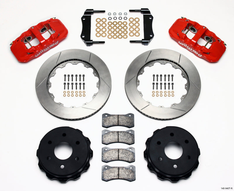 Kit de camion arrière Wilwood AERO4 14,25 pouces rouge 1999-2010 GM 1500-SUV 1 étrier d'origine à piston