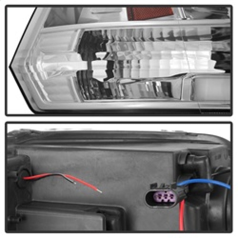 Phares de projecteur Spyder 09-16 Dodge Ram 1500 V2 - Halogène - DRL - Chrome (PRO-YD-DR09V2-LBDRL-C)