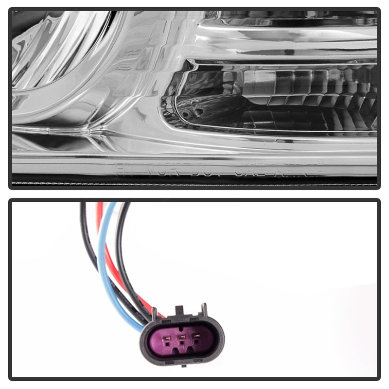 Phares de projecteur Spyder Dodge Ram 09-12 Barre lumineuse DRL Chrome PRO-YD-DR09-LBDRL-C