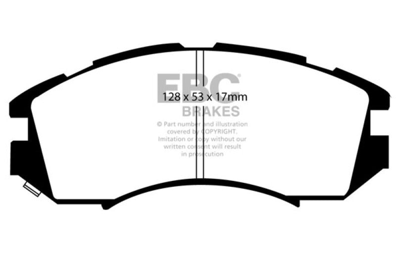 Plaquettes de frein avant Yellowstuff EBC 92-96 Subaru Impreza 1.8 (2WD) (roues de 13 pouces)