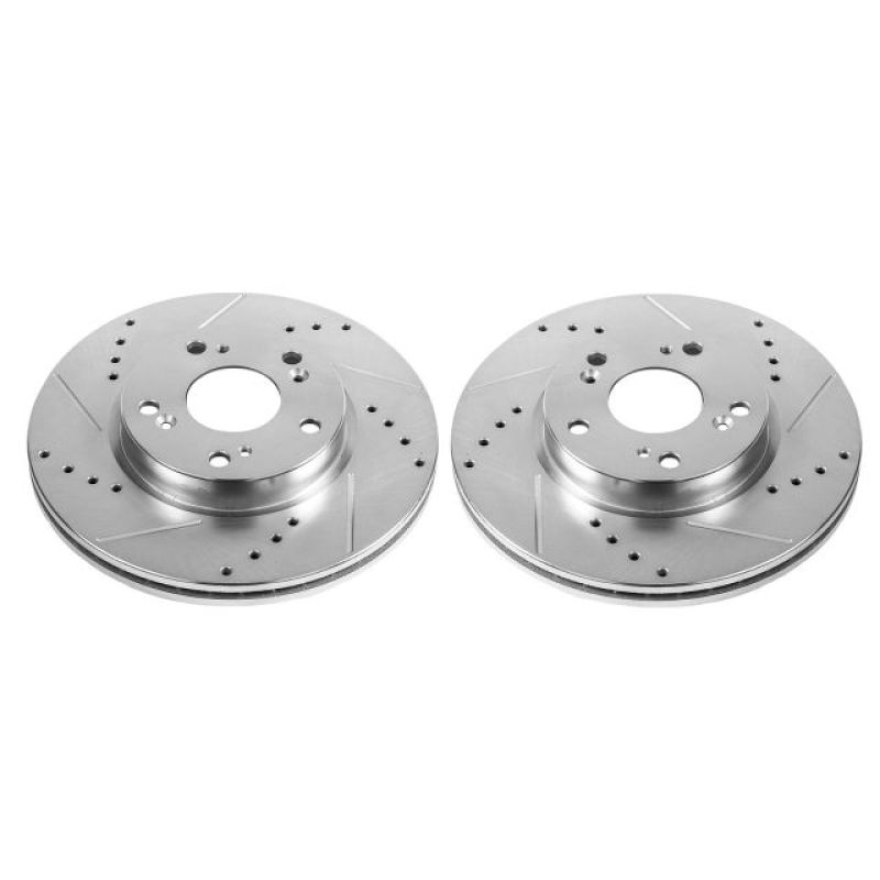 Power Stop 2013 Acura ILX Front Evolution Drilled & Slotted Rotors - Pair