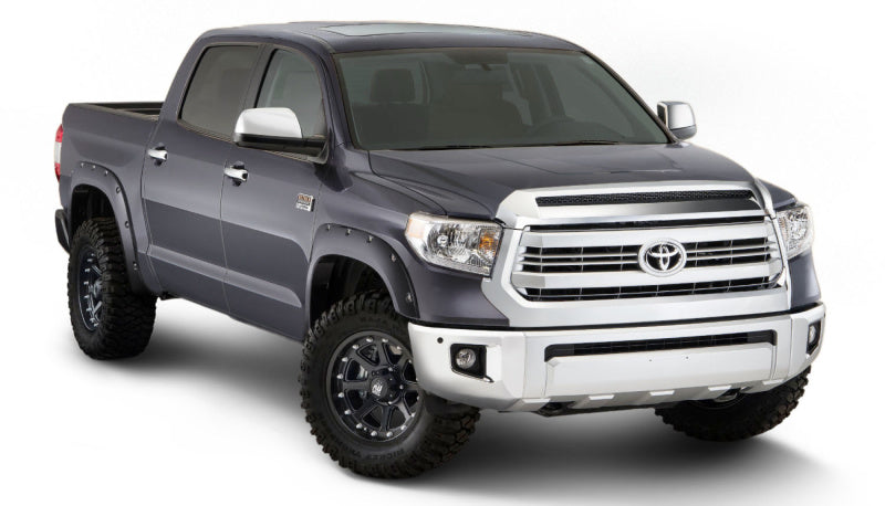 Élargisseurs de pare-chocs avant Bushwacker 16-18 Toyota Tundra Fleetside de style OE - 4 pièces - Gris magnétique