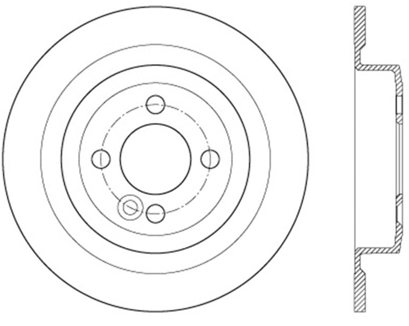 Disque de frein sport fendu StopTech 09-16 MINI Cooper Cyro - Arrière gauche