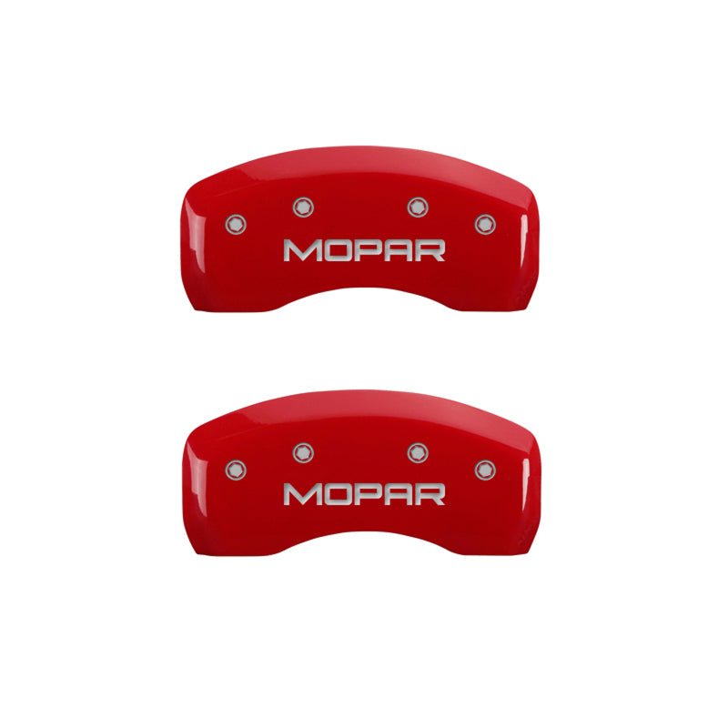 MGP 4 Caliper Covers Engraved Front & Rear MOPAR Yellow finish black ch