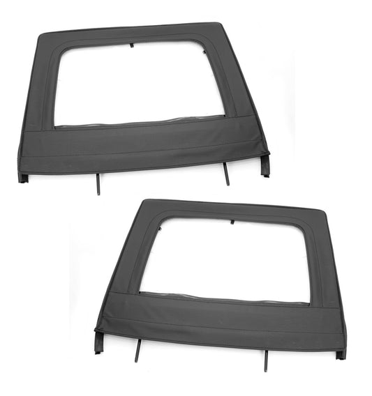 Rugged Ridge Upper Door Kit Rear Black 07-18 4-Dr Jeep Wrangler JK