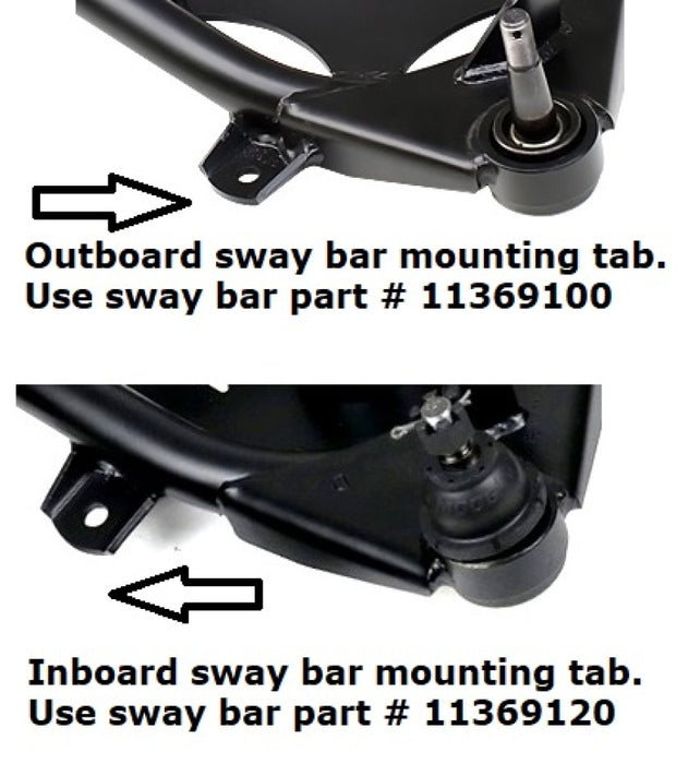 Barre stabilisatrice avant MuscleBar Ridetech 63-87 Chevy C10 2WD à utiliser avec les bras inférieurs d'origine