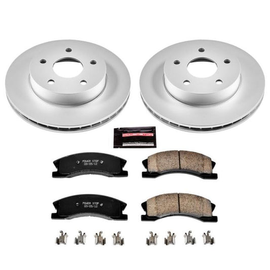 Power Stop 99-04 Jeep Grand Cherokee Front Z17 Evolution Geomet Coated Brake Kit