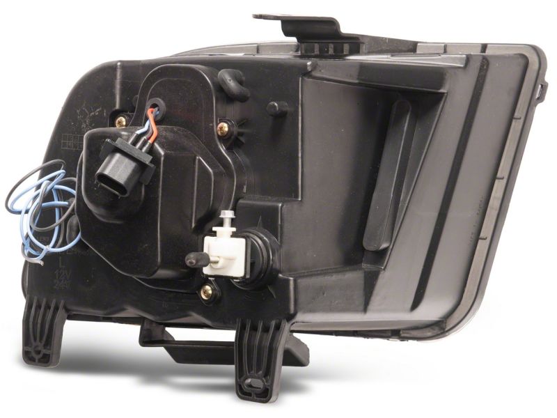 Phares de projecteur à LED Raxiom 05-09 Ford Mustang à l'exclusion de la GT500 - Boîtier noir (lentille transparente)