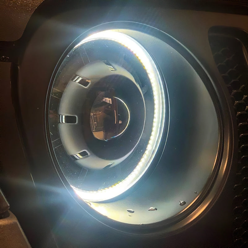 Oracle Oculus Bi-LED Projector Headlights for Jeep JL/Gladiator JT - Matte Blk - 5500K