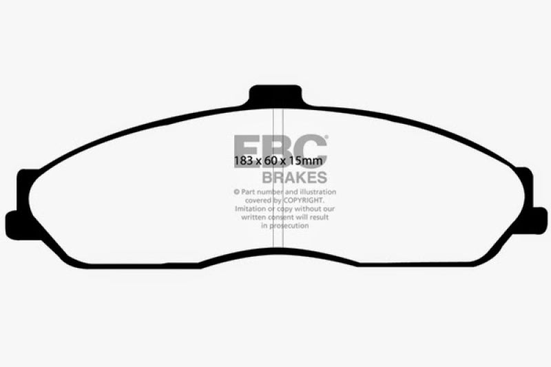 Plaquettes de frein avant Redstuff EBC 03-04 Cadillac XLR 4.6