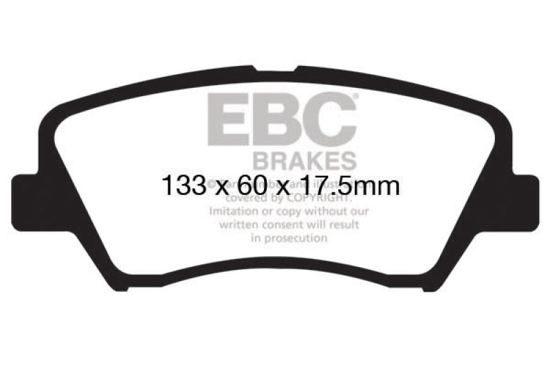 Plaquettes de frein avant EBC 13+ Hyundai Elantra 1.8 Greenstuff