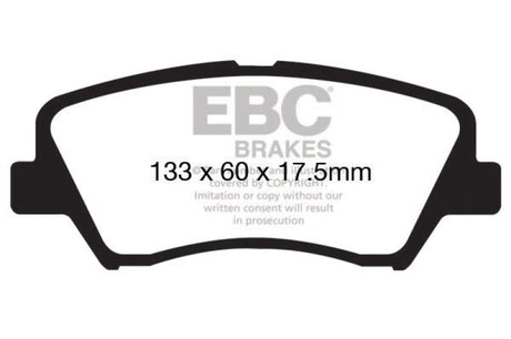 Plaquettes de frein avant EBC 13+ Hyundai Elantra 1.8 Yellowstuff