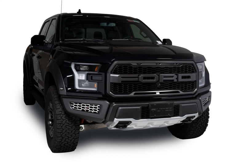 Inserts de calandre de pare-chocs en acier inoxydable poli Putco 18-20 Ford F-150 Raptor - Hex Shield