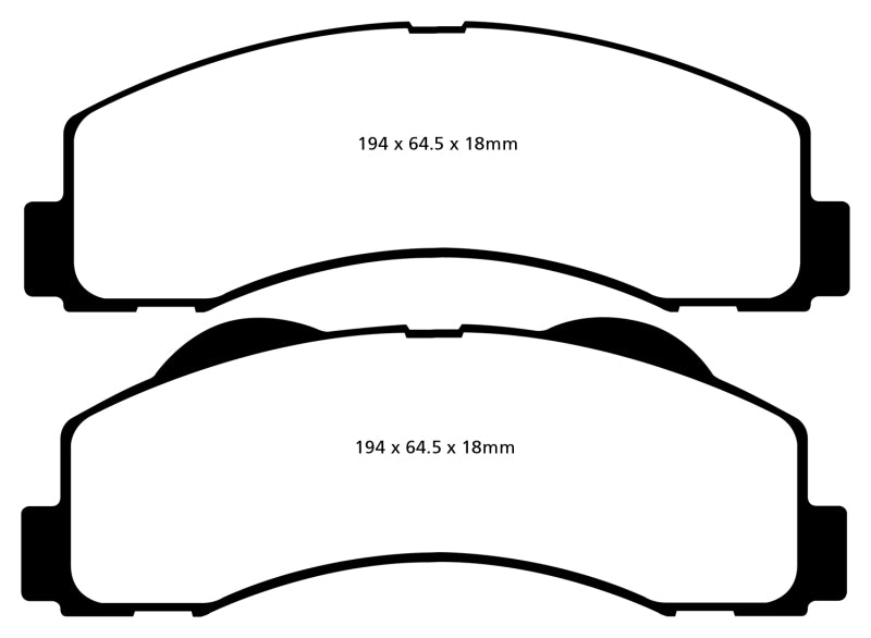 Plaquettes de frein avant EBC 15+ Ford Expedition 3.5 Twin Turbo 2WD Ultimax2