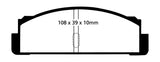 EBC 68-83 Fiat 124 1.6 Yellowstuff Rear Brake Pads