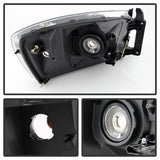 xTune Dodge Ram 1500 06-08 / Ram 2500/3500 06-09 Amber Crystal Headlights Chrome HD-JH-DR06-AM-C