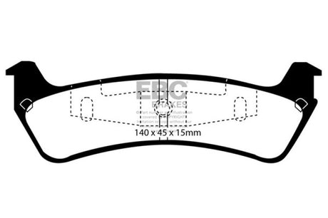 Plaquettes de frein arrière EBC Ultimax2 pour Ford Explorer 4.0 2WD 95-01
