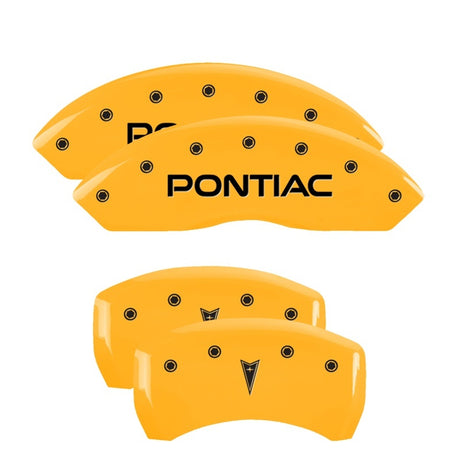 Couvre-étriers MGP 4 gravés avant et arrière MGP finition jaune noir Char 2002 Pontiac Grand Prix