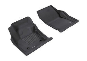 3D MAXpider 2013-2016 Ford/Lincoln Fusion/MKZ Kagu 1st Row Floormat - Black 3D MAXpider