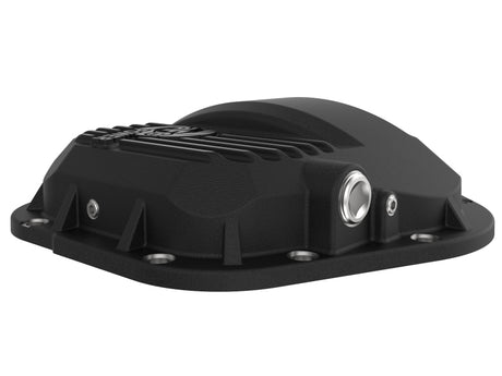 Couvercle de différentiel avant aFe Pro Series Dana 60 noir avec ailettes usinées pour camions Ford 17-20 (Dana 60)