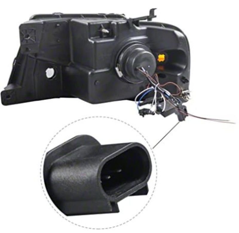 Phares de projecteur à LED Raxiom 04-08 Ford F-150 Axial Series - Boîtier noir (lentille transparente)